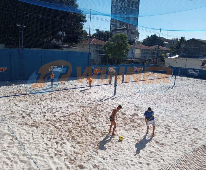 Poste Beach Tennis Conjugado para Vôlei de Praia e Futevôlei