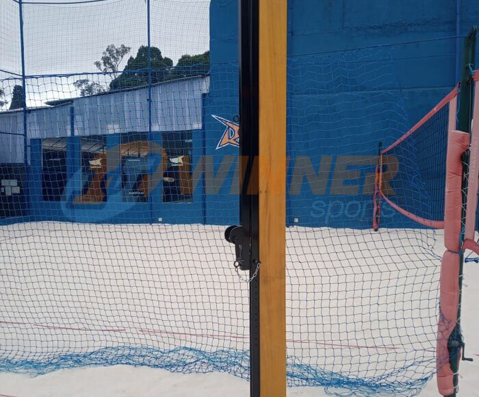 Poste Beach Tennis Conjugado para Vôlei de Praia e Futevôlei