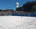 Poste Beach Tennis Conjugado para Vôlei de Praia e Futevôlei